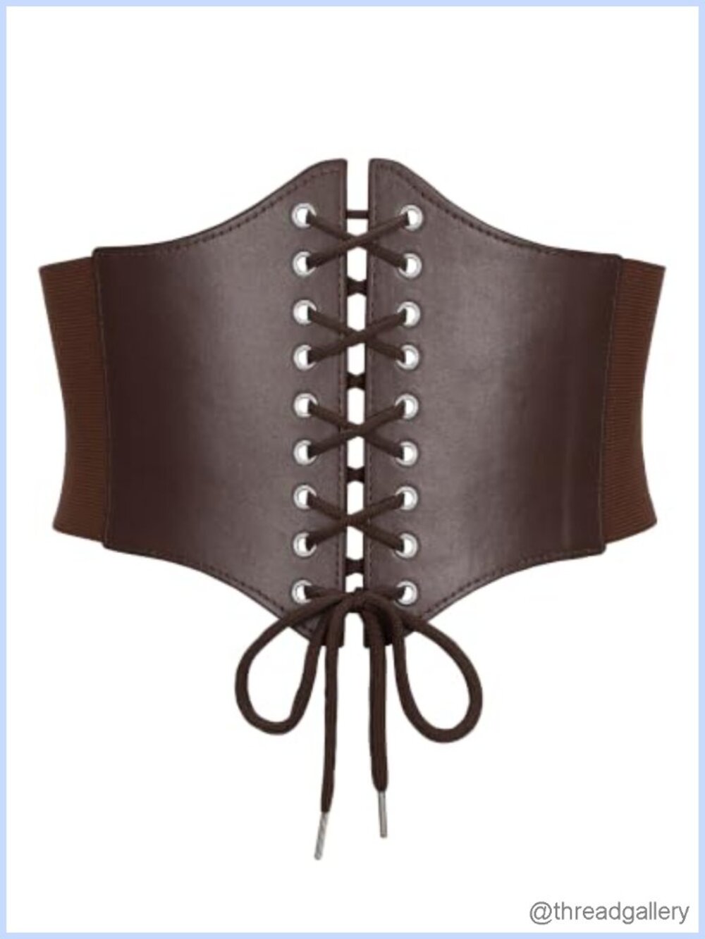 Retro Lace Up Corset Belt Elastic Wide Waist Waspie